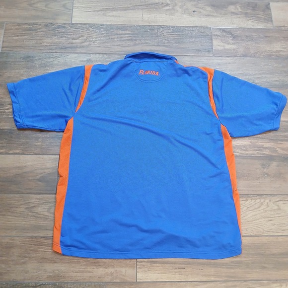 Vintage Florida Gators Polo Mens 2XL XXL Blue Golf Nike Team Performance Y2K - Picture 7 of 10